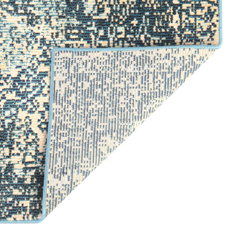 Navy Blue 2' 2 x 6' 1 Charm Runner Area Rug 100% Polypropylene With Jute Backing Traditional Vintage Distressed Look Carpet for Living Rooms Dining Office Space for Sale at Rug Engine
