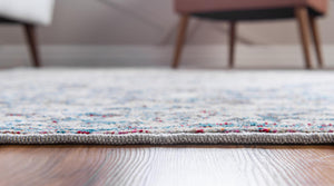 Gray 4' 1 x 6' 1 Charm Rectangle Area Rug 100% Polypropylene With Jute Backing Traditional Vintage Distressed Look Carpet for Living Rooms Dining Office Space for Sale at Rug Engine