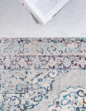 Gray 9' x 12' 2 Charm Rectangle Area Rug 100% Polypropylene With Jute Backing Traditional Vintage Distressed Look Carpet for Living Rooms Dining Office Space for Sale at Rug Engine