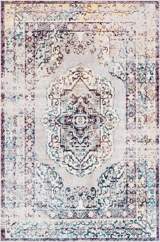 Gray 5' 1 x 8' Charm Rectangle Area Rug 100% Polypropylene With Jute Backing Traditional Vintage Distressed Look Carpet for Living Rooms Dining Office Space for Sale at Rug Engine