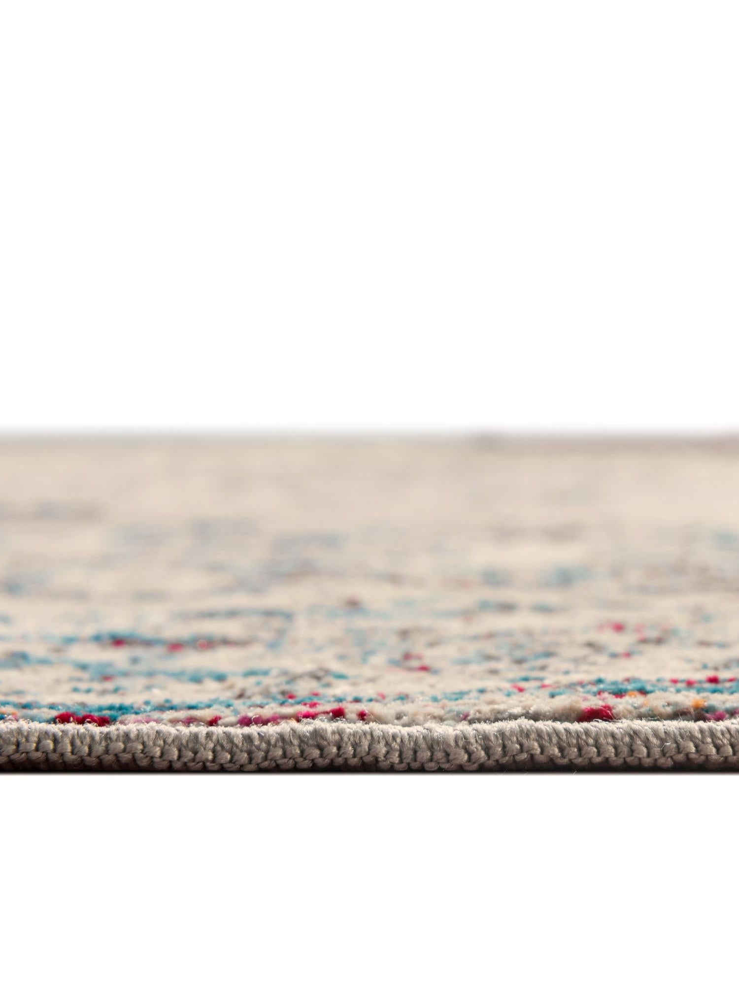 Gray 7' 1 x 7' 1 Charm Round Area Rug 100% Polypropylene With Jute Backing Traditional Vintage Distressed Look Carpet for Living Rooms Dining Office Space for Sale at Rug Engine