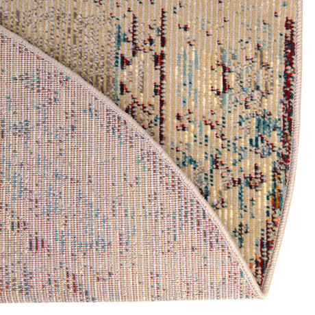 Gray 7' 1 x 7' 1 Charm Round Area Rug 100% Polypropylene With Jute Backing Traditional Vintage Distressed Look Carpet for Living Rooms Dining Office Space for Sale at Rug Engine
