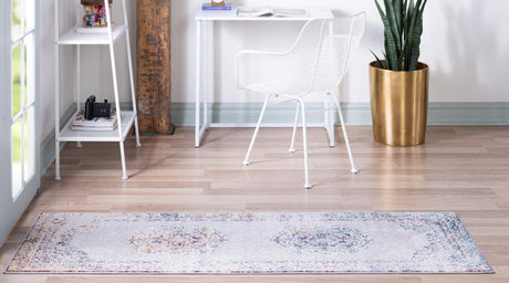 Gray 2' 2 x 6' 1 Charm Runner Area Rug 100% Polypropylene With Jute Backing Traditional Vintage Distressed Look Carpet for Living Rooms Dining Office Space for Sale at Rug Engine
