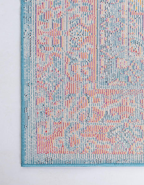 Turquoise 2' 2 x 6' 1 Charm Runner Area Rug 100% Polypropylene With Jute Backing Traditional Vintage Distressed Look Carpet for Living Rooms Dining Office Space for Sale at Rug Engine