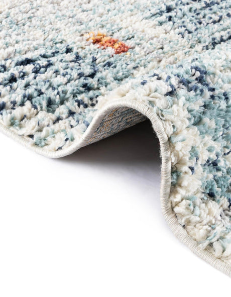 Light Blue 8' x 10' Morocco Rectangle Area Rug 100% Polyester Traditional Classic Carpet for Moroccan Inspired Interior Design Home Decor for Sale at Rug Engine