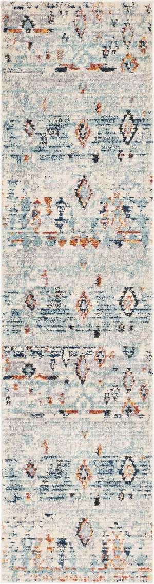 Light Blue 3' x 10' Morocco Runner Rug
