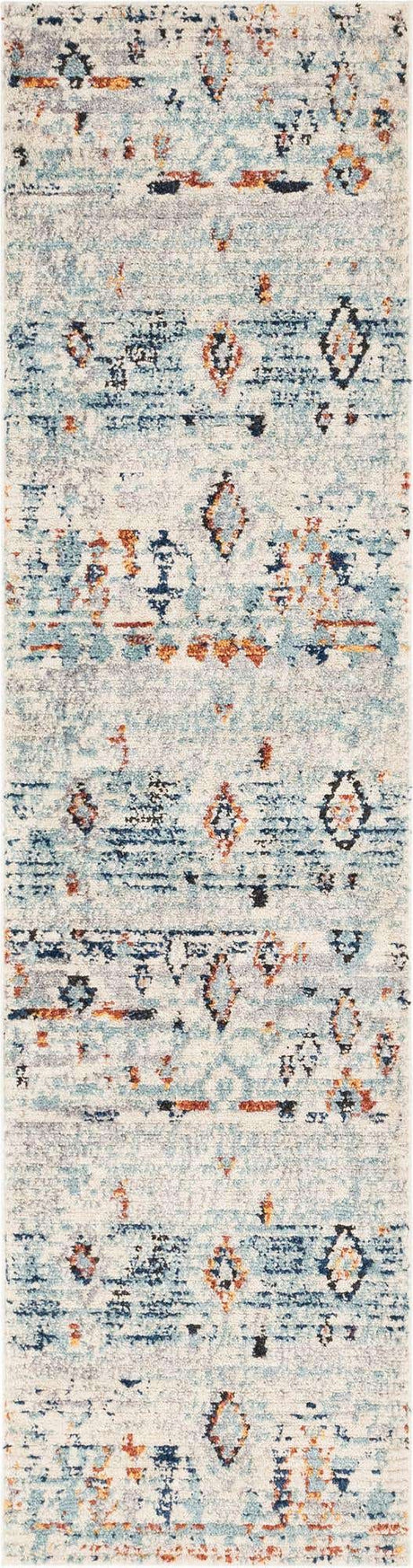 Light Blue 3' x 10' Morocco Runner Rug