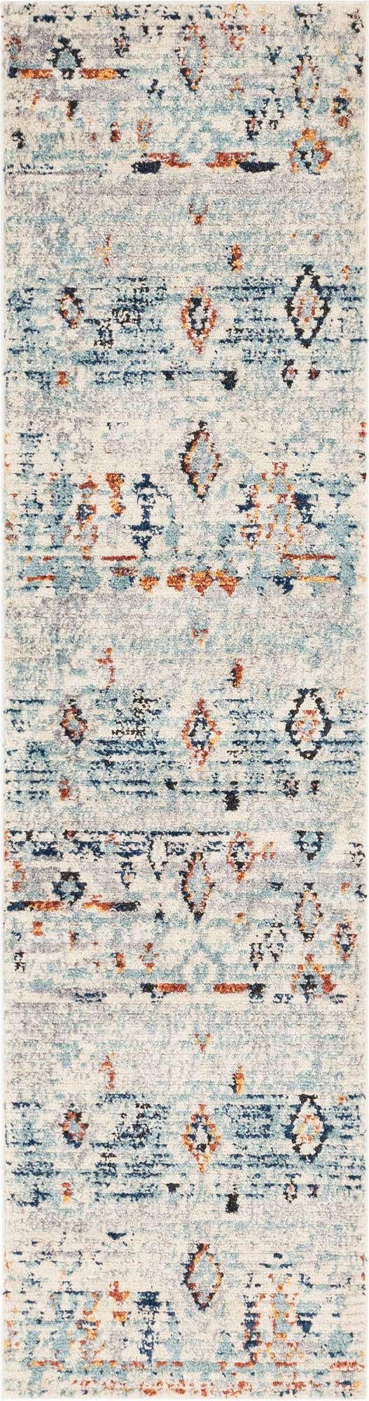 Light Blue 3' x 10' Morocco Runner Rug
