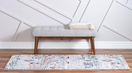 Light Blue 2' 2 x 6' 1 Morocco Runner Area Rug 100% Polyester Traditional Classic Carpet for Moroccan Inspired Interior Design Home Decor for Sale at Rug Engine