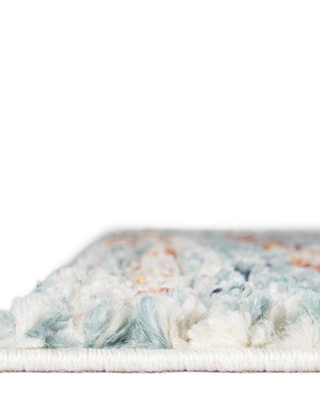 Light Blue 2' 2 x 6' 1 Morocco Runner Area Rug 100% Polyester Traditional Classic Carpet for Moroccan Inspired Interior Design Home Decor for Sale at Rug Engine