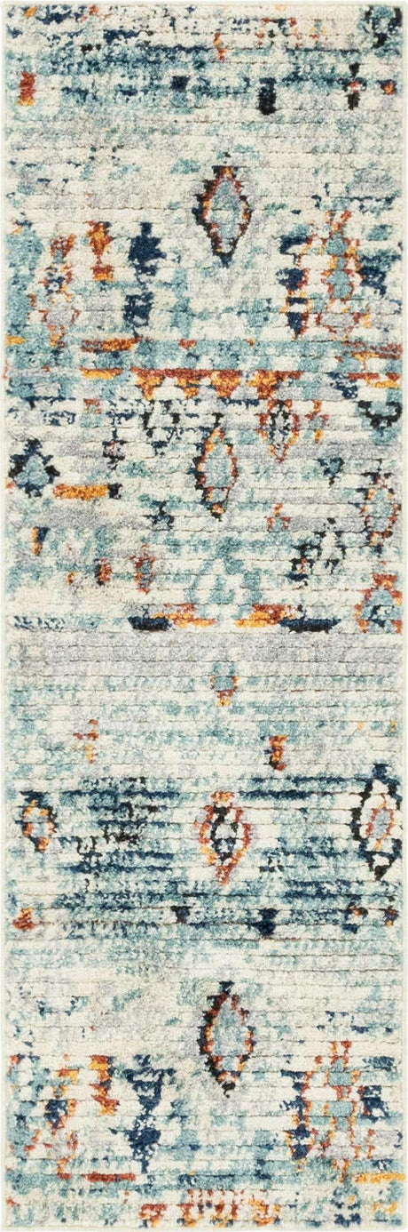 Light Blue 2' 2 x 6' 1 Morocco Runner Rug