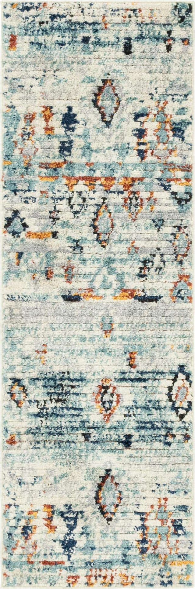 Light Blue 2' 2 x 6' 1 Morocco Runner Rug