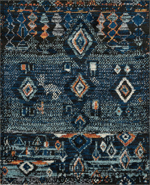 Navy Blue 8' x 10' Morocco Rectangle Rug