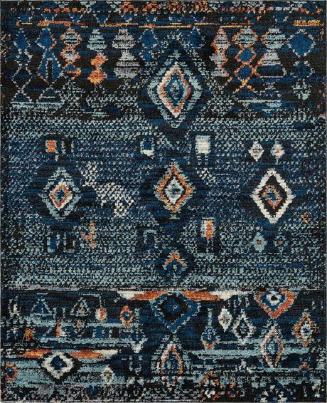 Navy Blue 8' x 10' Morocco Rectangle Rug