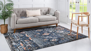 Navy Blue 2' 2 x 3' 1 Morocco Rectangle Rug
