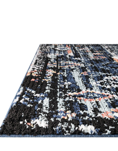 Navy Blue 8' x 10' Morocco Rectangle Area Rug 100% Polyester Traditional Classic Carpet for Moroccan Inspired Interior Design Home Decor for Sale at Rug Engine