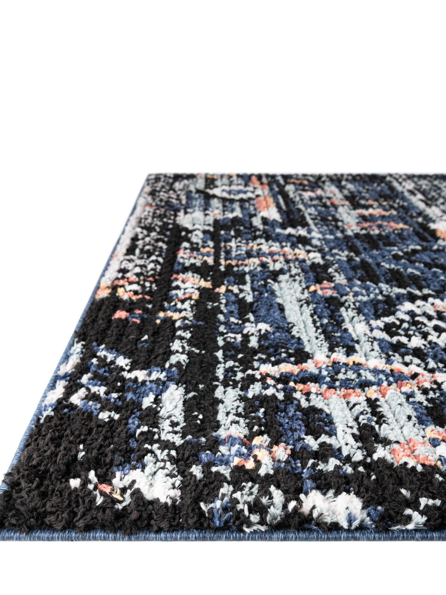 Navy Blue 5' 1 x 8' Morocco Rectangle Area Rug 100% Polyester Traditional Classic Carpet for Moroccan Inspired Interior Design Home Decor for Sale at Rug Engine