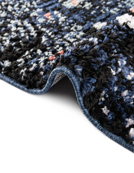 Navy Blue 9' x 12' 2 Morocco Rectangle Area Rug 100% Polyester Traditional Classic Carpet for Moroccan Inspired Interior Design Home Decor for Sale at Rug Engine