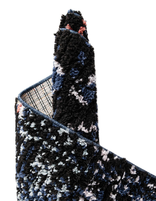 Navy Blue 2' 2 x 6' Morocco Runner Rug