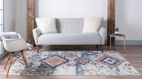 Ivory 5' 1 x 8' Morocco Rectangle Area Rug 100% Polyester Traditional Classic Carpet for Moroccan Inspired Interior Design Home Decor for Sale at Rug Engine