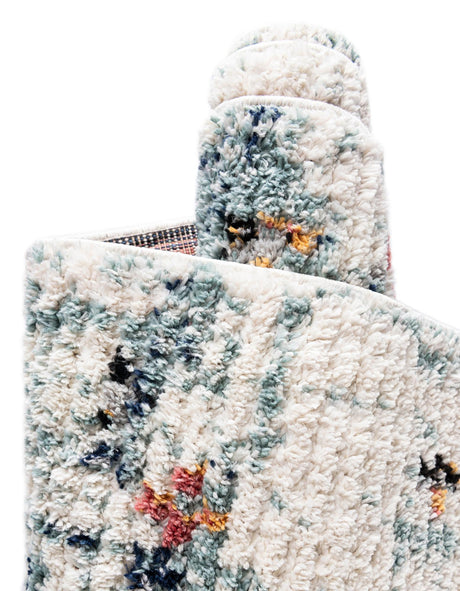 Ivory 8' x 10' Morocco Rectangle Area Rug 100% Polyester Traditional Classic Carpet for Moroccan Inspired Interior Design Home Decor for Sale at Rug Engine