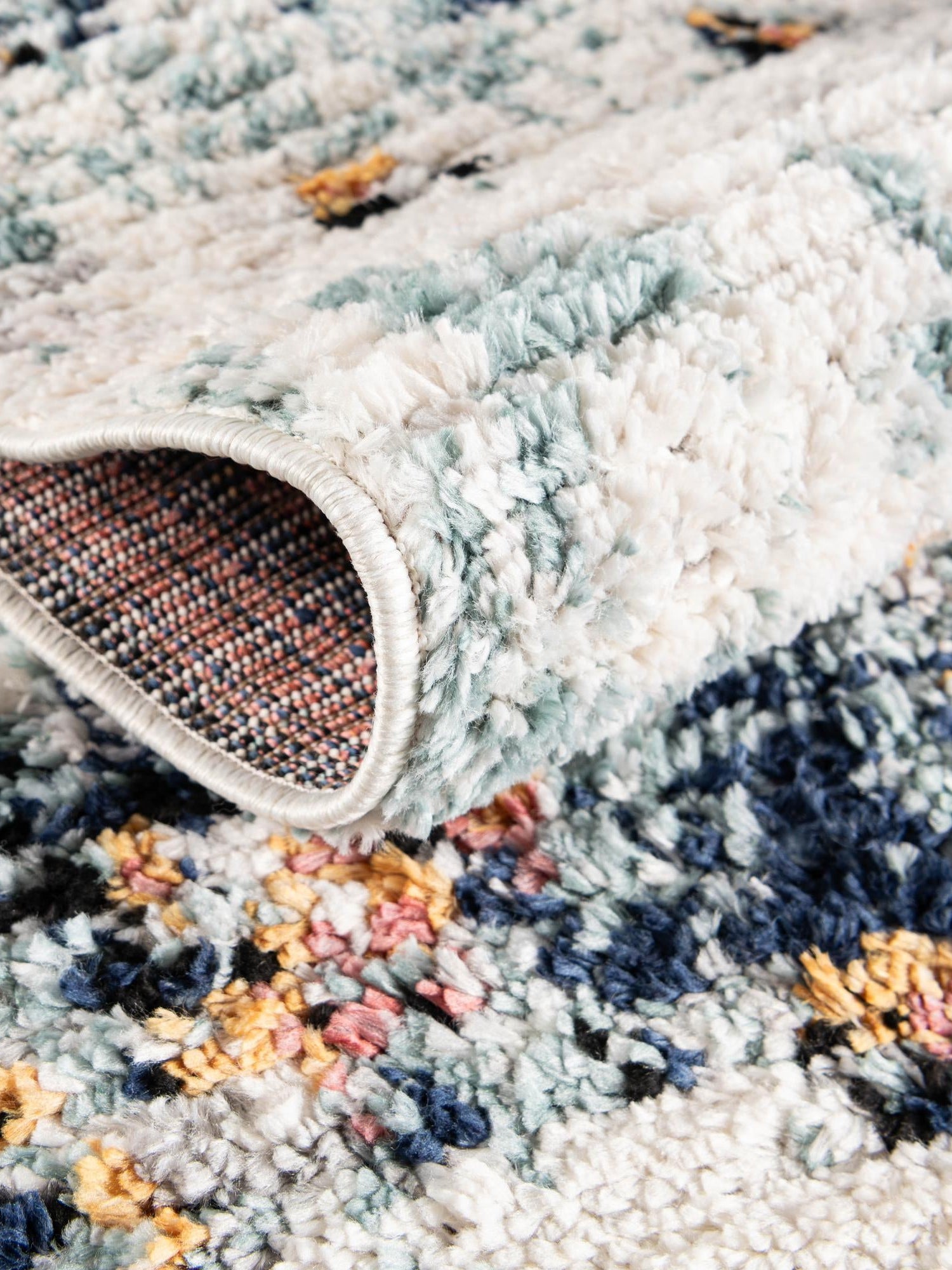 Ivory 7' x 7' Morocco Round Area Rug 100% Polyester Traditional Classic Carpet for Moroccan Inspired Interior Design Home Decor for Sale at Rug Engine