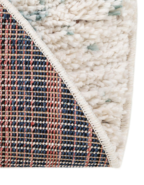 Ivory 7' x 7' Morocco Round Area Rug 100% Polyester Traditional Classic Carpet for Moroccan Inspired Interior Design Home Decor for Sale at Rug Engine