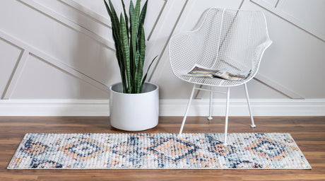 Ivory 2' 2 x 6' 1 Morocco Runner Area Rug 100% Polyester Traditional Classic Carpet for Moroccan Inspired Interior Design Home Decor for Sale at Rug Engine