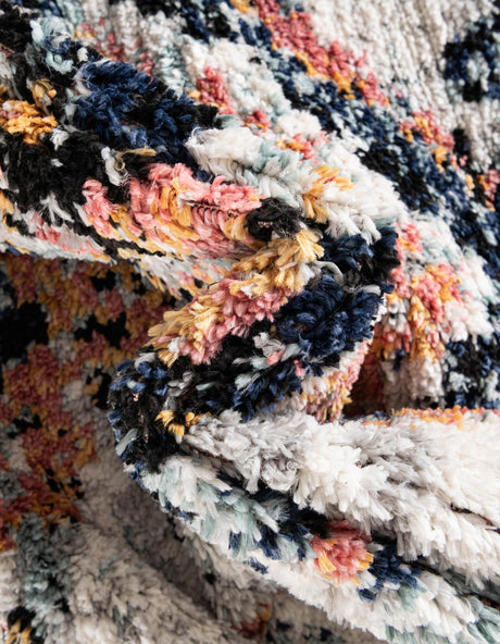 Ivory 2' 2 x 6' 1 Morocco Runner Area Rug 100% Polyester Traditional Classic Carpet for Moroccan Inspired Interior Design Home Decor for Sale at Rug Engine