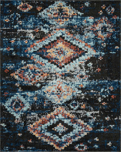 Navy Blue 8' x 10' Morocco Rectangle Rug