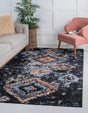 Navy Blue 8' x 10' Morocco Rectangle Rug