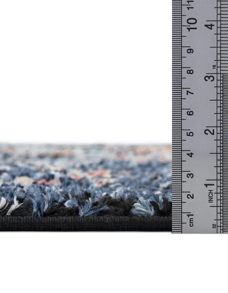 Navy Blue 8' x 10' Morocco Rectangle Area Rug 100% Polyester Traditional Classic Carpet for Moroccan Inspired Interior Design Home Decor for Sale at Rug Engine