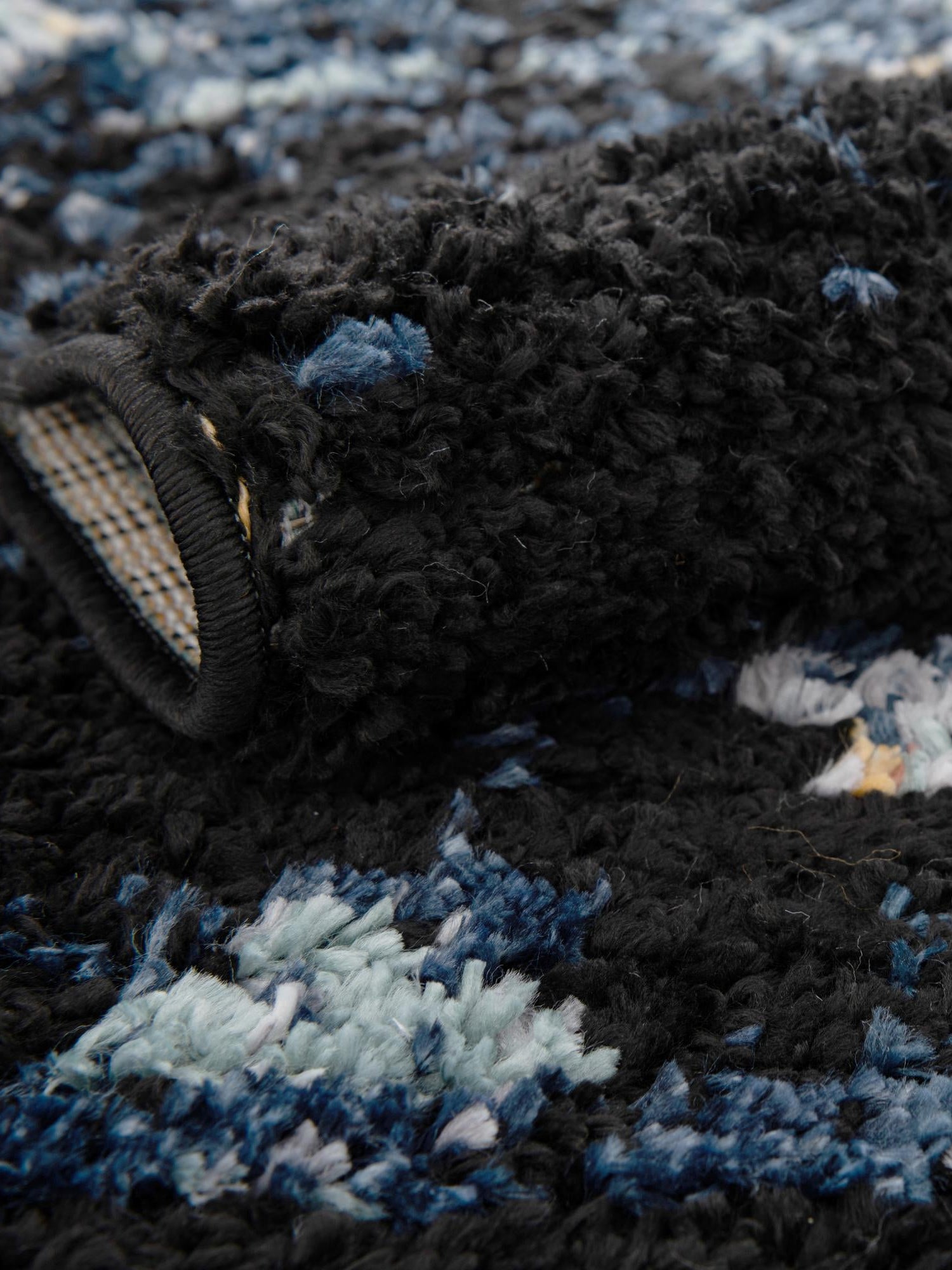 Navy Blue 8' x 10' Morocco Rectangle Area Rug 100% Polyester Traditional Classic Carpet for Moroccan Inspired Interior Design Home Decor for Sale at Rug Engine