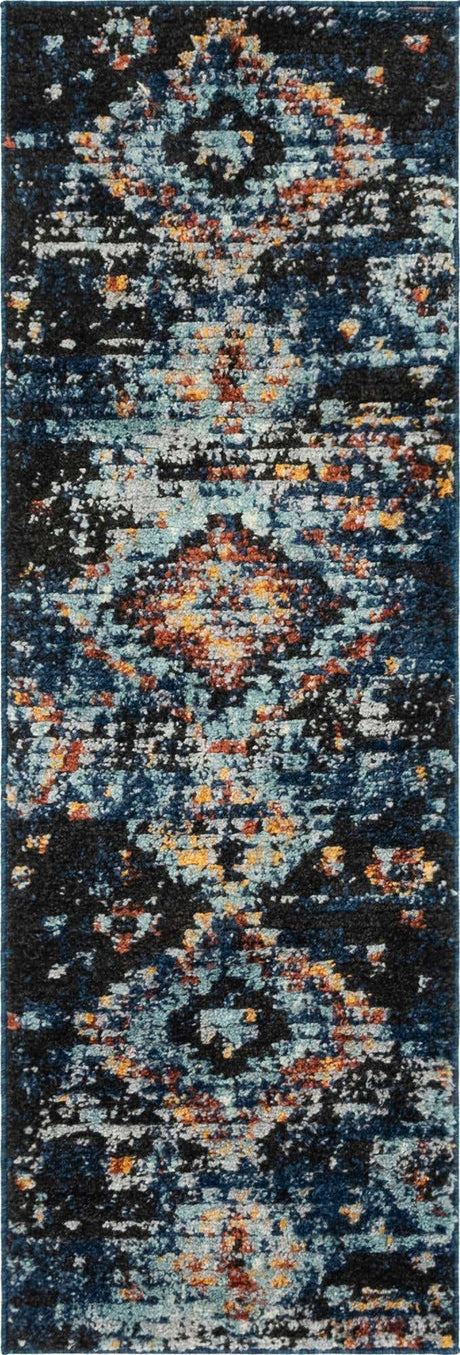 Navy Blue 2' 2 x 6' 1 Morocco Runner Rug