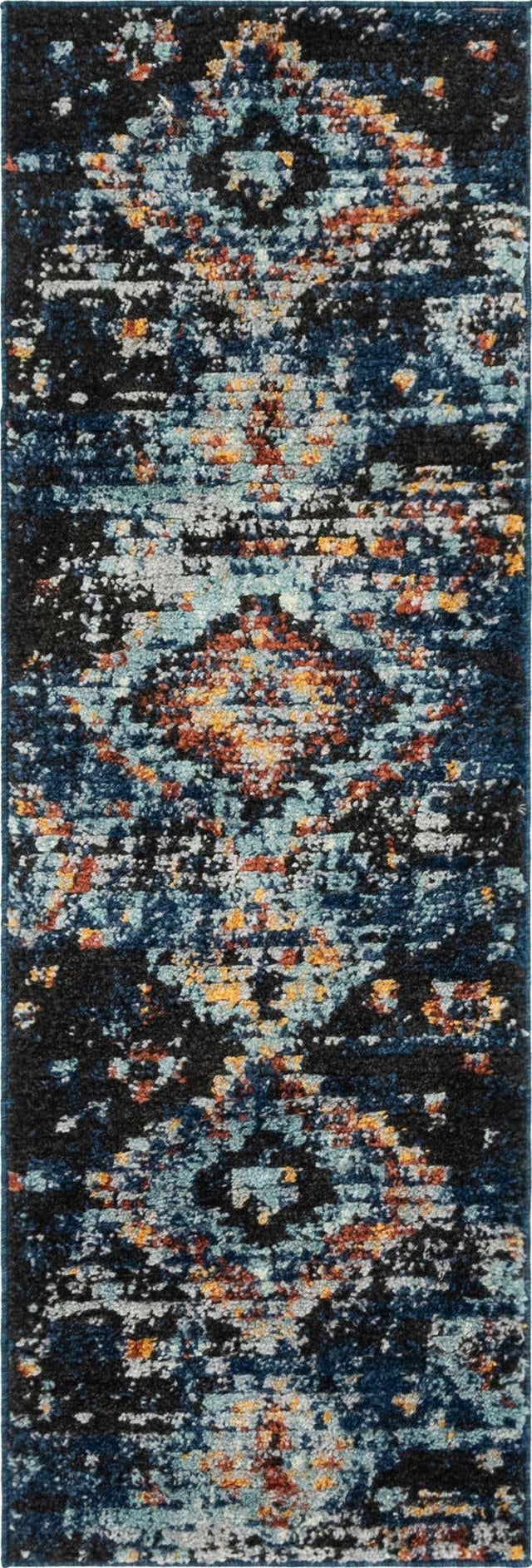 Navy Blue 2' 2 x 6' 1 Morocco Runner Rug