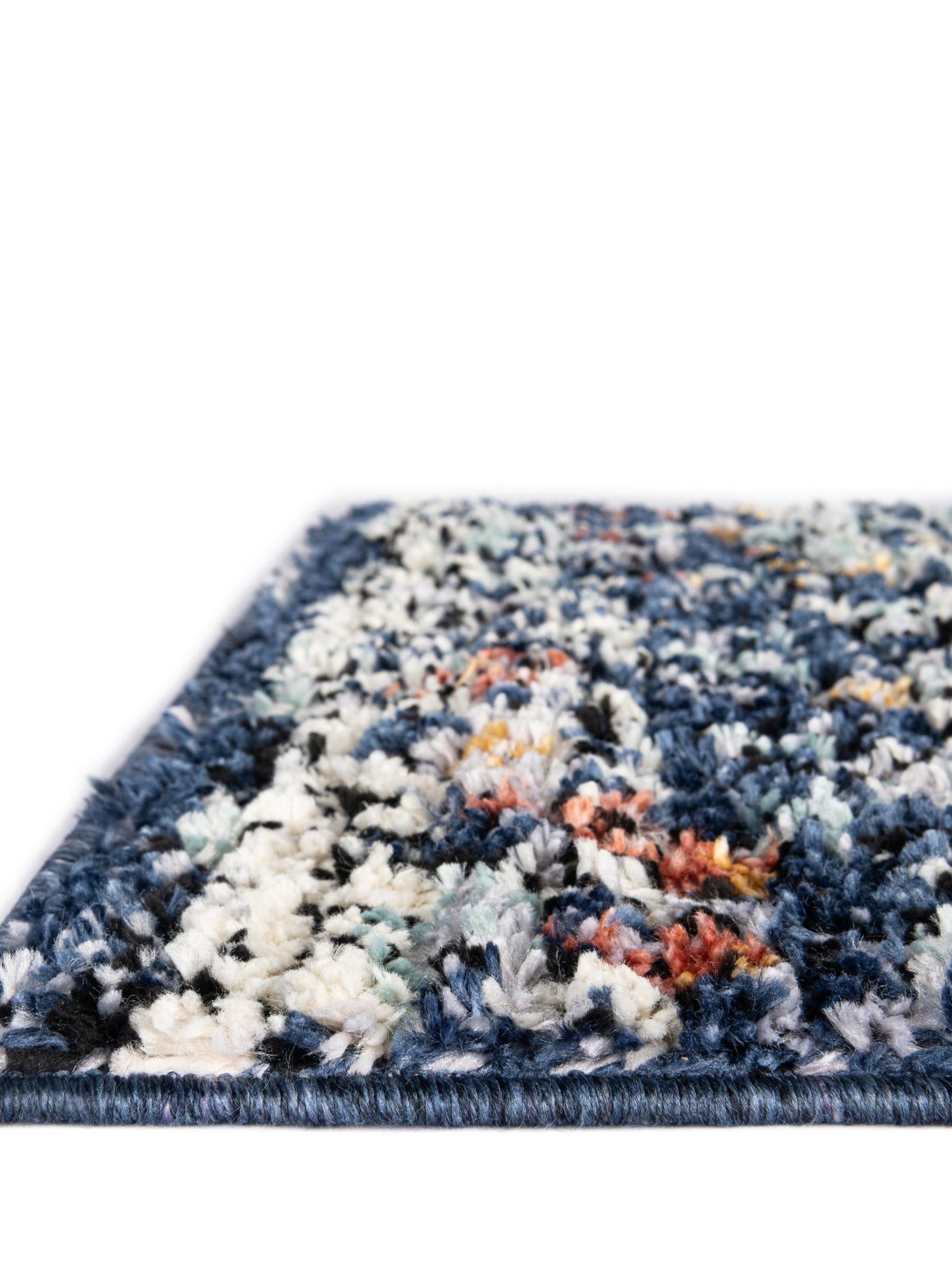 Navy Blue 9' x 12' 2 Morocco Rectangle Area Rug 100% Polyester Traditional Classic Carpet for Moroccan Inspired Interior Design Home Decor for Sale at Rug Engine