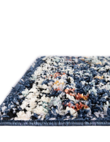 Navy Blue 9' x 12' 2 Morocco Rectangle Area Rug 100% Polyester Traditional Classic Carpet for Moroccan Inspired Interior Design Home Decor for Sale at Rug Engine