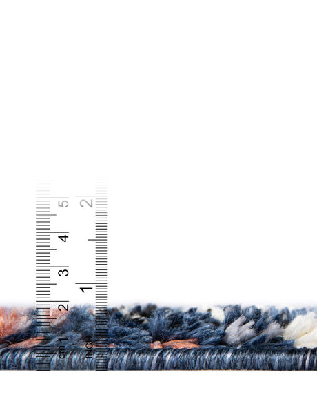 Navy Blue 7' x 7' Morocco Round Area Rug 100% Polyester Traditional Classic Carpet for Moroccan Inspired Interior Design Home Decor for Sale at Rug Engine