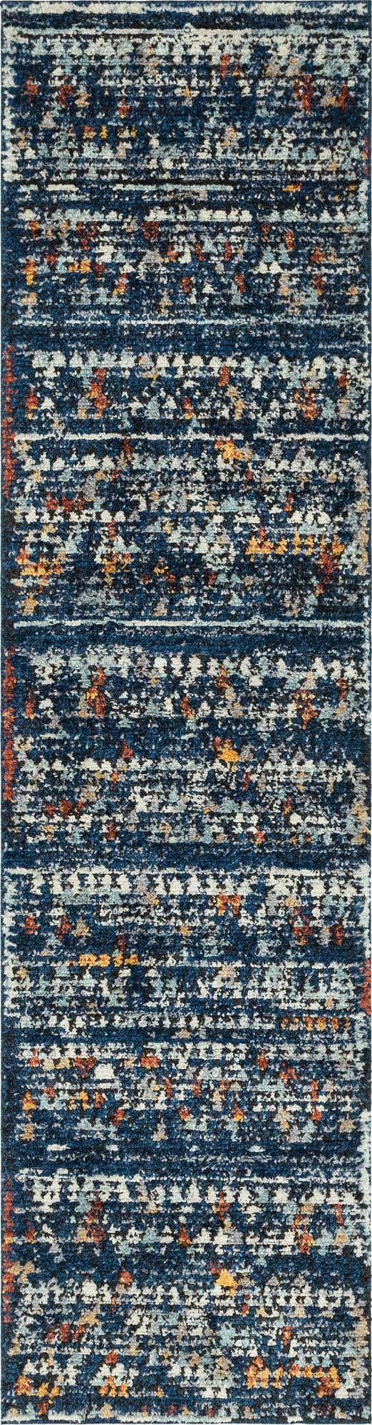 Navy Blue 3' x 10' Morocco Runner Rug