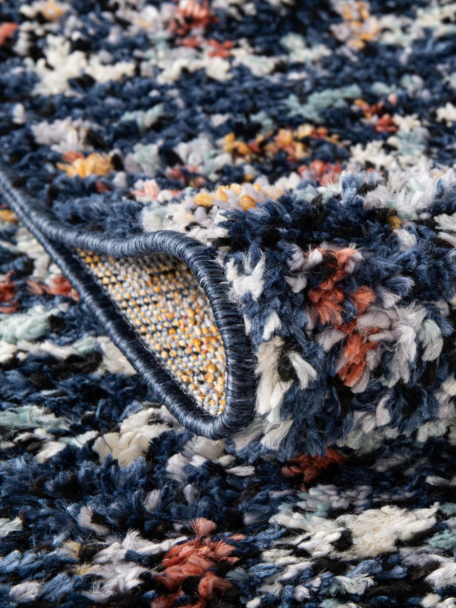 Navy Blue 2' x 8' Morocco Runner Area Rug 100% Polyester Traditional Classic Carpet for Moroccan Inspired Interior Design Home Decor for Sale at Rug Engine