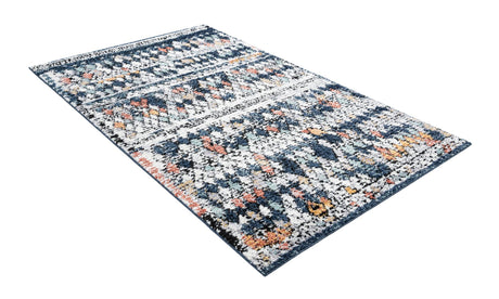 Multicolor 5' 1 x 8' Morocco Rectangle Area Rug 100% Polyester Traditional Classic Carpet for Moroccan Inspired Interior Design Home Decor for Sale at Rug Engine