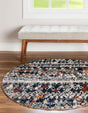 Multicolor 7' x 7' Morocco Round Rug