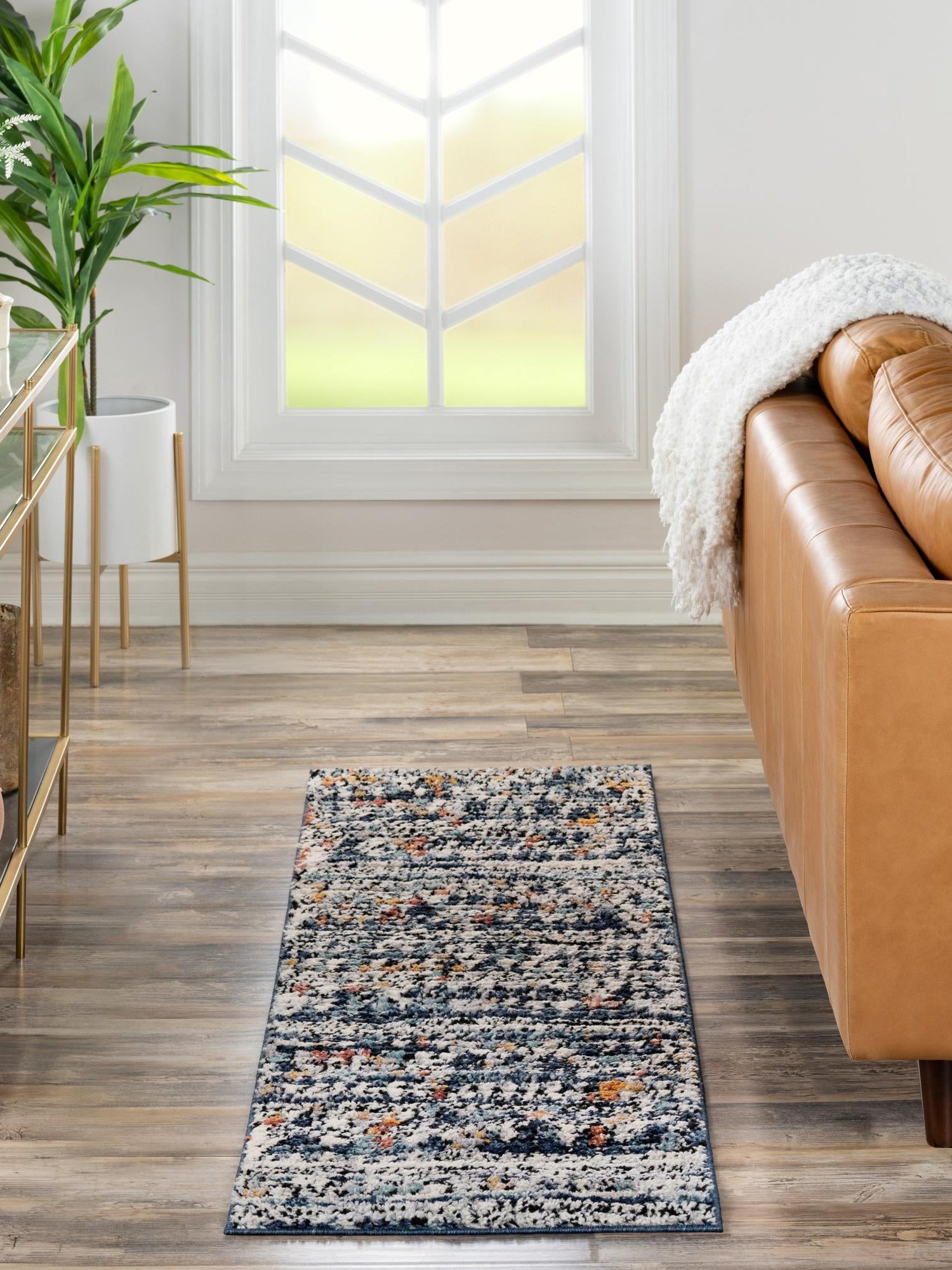 Multicolor 2' 7 x 12' Morocco Runner Area Rug 100% Polyester Traditional Classic Carpet for Moroccan Inspired Interior Design Home Decor for Sale at Rug Engine