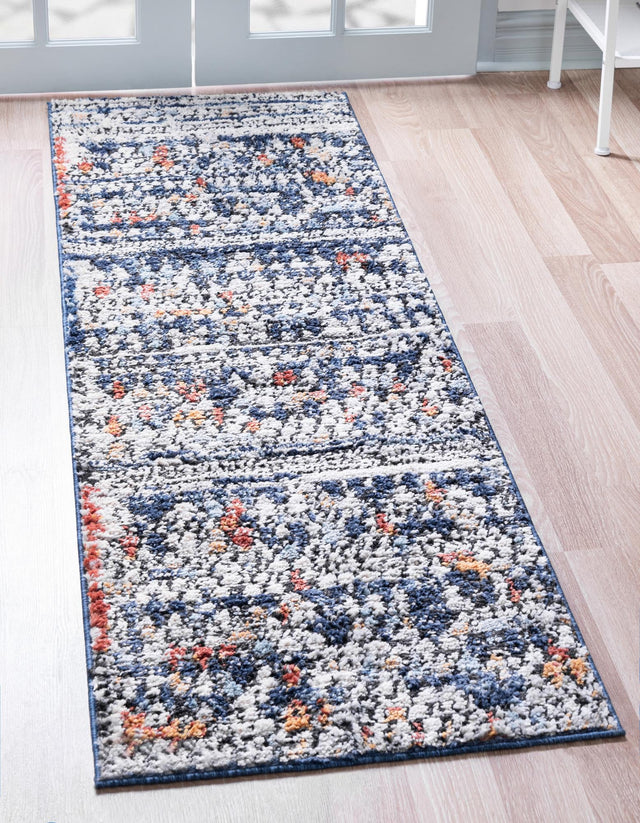 Multicolor 2' x 8' Morocco Runner Rug