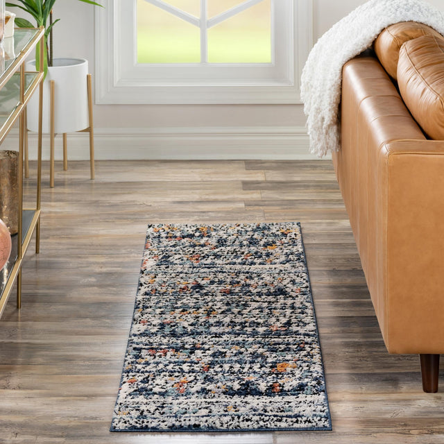 Multicolor 2' x 8' Morocco Runner Rug