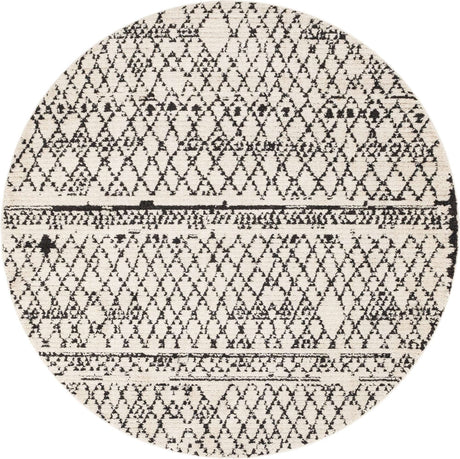 Ivory 7' x 7' Morocco Round Rug