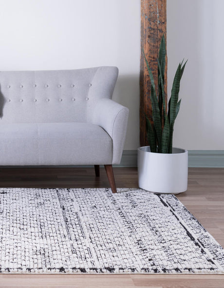 Ivory 8' x 10' Morocco Rectangle Area Rug 100% Polyester Traditional Classic Carpet for Moroccan Inspired Interior Design Home Decor for Sale at Rug Engine