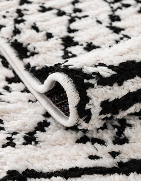 Ivory 8' x 10' Morocco Rectangle Area Rug 100% Polyester Traditional Classic Carpet for Moroccan Inspired Interior Design Home Decor for Sale at Rug Engine