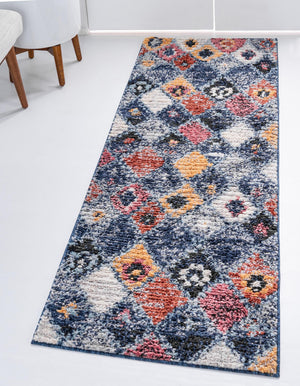 Blue 2' 2 x 6' 1 Morocco Runner Rug