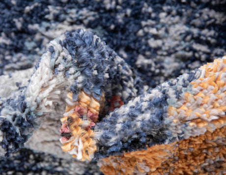 Blue 2' 2 x 6' 1 Morocco Runner Area Rug 100% Polyester Traditional Classic Carpet for Moroccan Inspired Interior Design Home Decor for Sale at Rug Engine